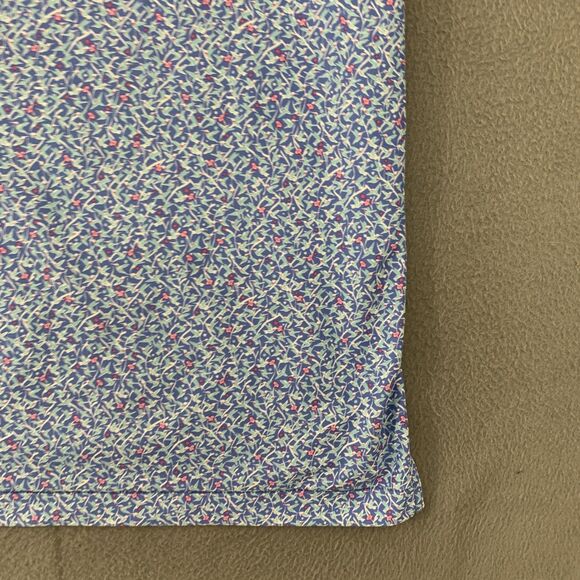 Peter Millar Polo Shirt Mens 2XL Blue Summer Comfort Floral Golf Performance - Picture 14 of 16